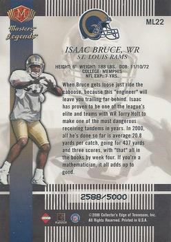 2000 Collector's Edge Masters - Legends #ML22 Isaac Bruce Back