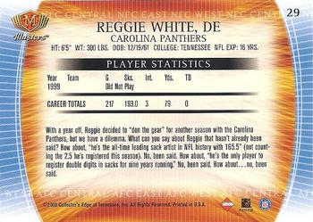 2000 Collector's Edge Masters - Retail #29 Reggie White Back