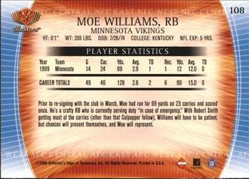 2000 Collector's Edge Masters - Retail #108 Moe Williams Back
