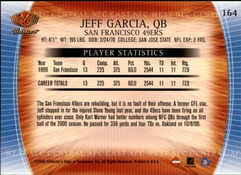 2000 Collector's Edge Masters - Retail #164 Jeff Garcia Back