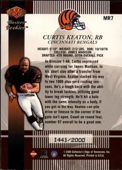 2000 Collector's Edge Masters - Rookie Masters #MR7 Curtis Keaton Back
