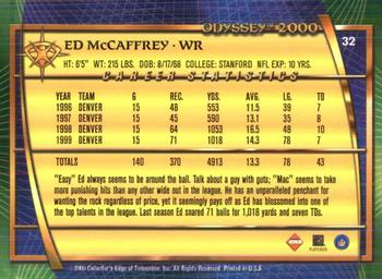 2000 Collector's Edge Odyssey - Retail #32 Ed McCaffrey Back