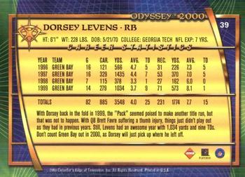 2000 Collector's Edge Odyssey - Retail #39 Dorsey Levens Back