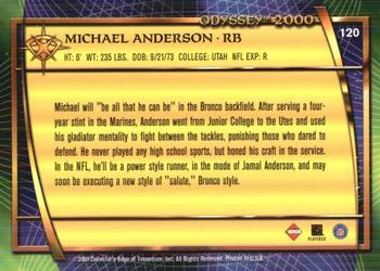 2000 Collector's Edge Odyssey - Retail #120 Mike Anderson Back