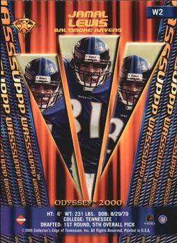 2000 Collector's Edge Odyssey - Wasssuppp #W2 Jamal Lewis Back