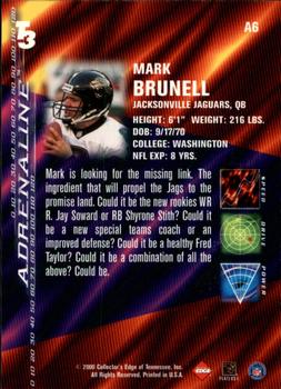 2000 Collector's Edge T3 - Adrenaline #A6 Mark Brunell Back