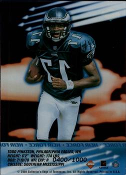 2000 Collector's Edge T3 - Heir Force #HF23 Todd Pinkston Back