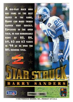 1995 Score #208 Barry Sanders Back