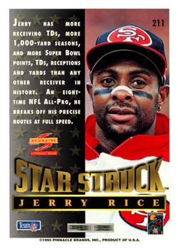 1995 Score #211 Jerry Rice Back