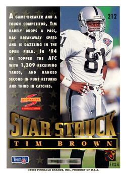 1995 Score #212 Tim Brown Back