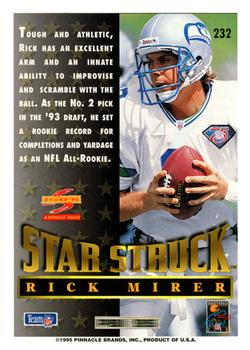 1995 Score #232 Rick Mirer Back