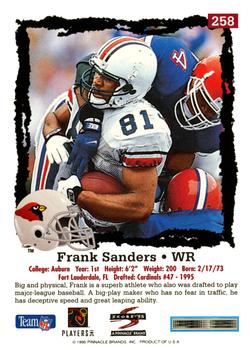 1995 Score #258 Frank Sanders Back