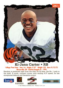 1995 Score #261 Ki-Jana Carter Back