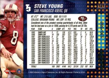 2000 Collector's Edge T3 - HoloPlatinum #127 Steve Young Back