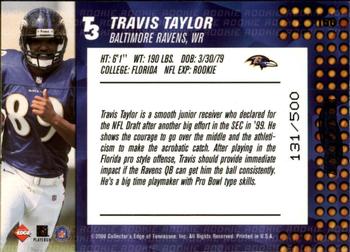 2000 Collector's Edge T3 - HoloPlatinum #156 Travis Taylor Back