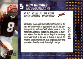 2000 Collector's Edge T3 - HoloPlatinum #163 Ron Dugans Back