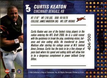2000 Collector's Edge T3 - HoloPlatinum #164 Curtis Keaton Back