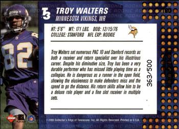 2000 Collector's Edge T3 - HoloPlatinum #190 Troy Walters Back