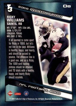 2000 Collector's Edge T3 - Overture #O8 Ricky Williams Back