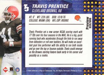 2000 Collector's Edge T3 - Previews #TP Travis Prentice Back