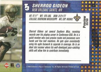 2000 Collector's Edge T3 - Previews HoloRed #SG Sherrod Gideon Back