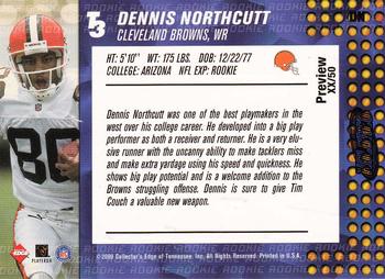 2000 Collector's Edge T3 - Previews HoloRed #DN Dennis Northcutt Back