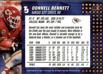 2000 Collector's Edge T3 - Retail #66 Donnell Bennett Back