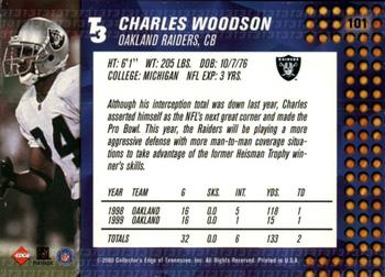 2000 Collector's Edge T3 - Retail #101 Charles Woodson Back