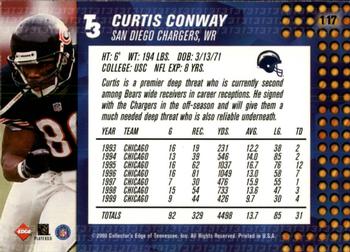 2000 Collector's Edge T3 - Retail #117 Curtis Conway Back