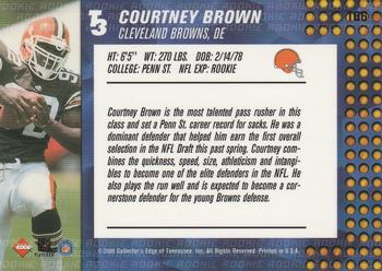2000 Collector's Edge T3 - Retail #166 Courtney Brown Back