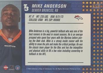 2000 Collector's Edge T3 - Retail #171 Mike Anderson Back
