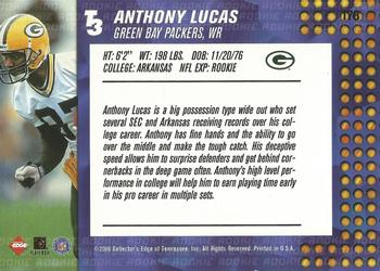 2000 Collector's Edge T3 - Retail #178 Anthony Lucas Back