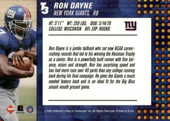 2000 Collector's Edge T3 - Retail #197 Ron Dayne Back