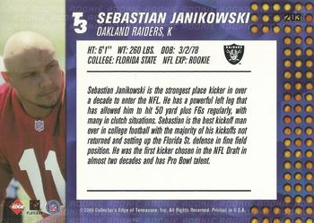 2000 Collector's Edge T3 - Retail #203 Sebastian Janikowski Back