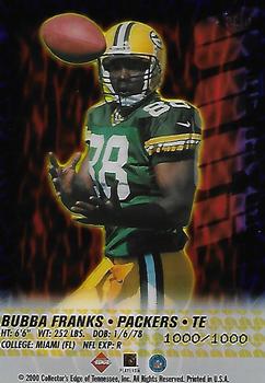 2000 Collector's Edge T3 - Rookie Excalibur #RE18 Bubba Franks Back