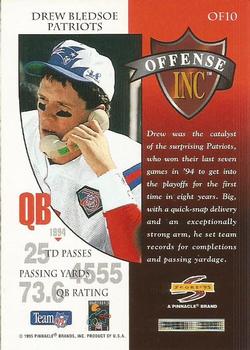 1995 Score - Offense Inc #OF10 Drew Bledsoe Back