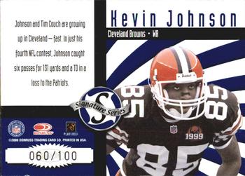 2000 Donruss - Signature Series Blue #NNO Kevin Johnson Back
