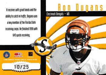 2000 Donruss - Signature Series Gold #NNO Ron Dugans Back