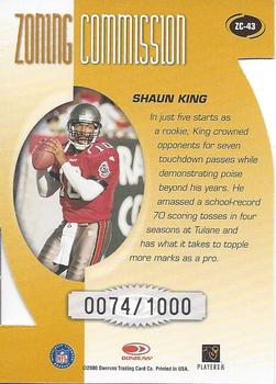 2000 Donruss - Zoning Commission #ZC-43 Shaun King Back