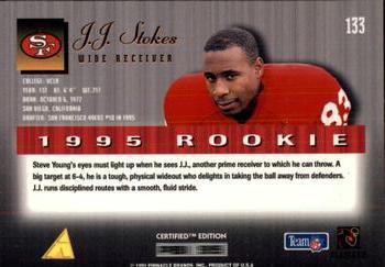 1995 Select Certified #133 J.J. Stokes Back