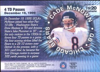 2000 Finest - Finest Moments Refractors #FM20 Cade McNown Back