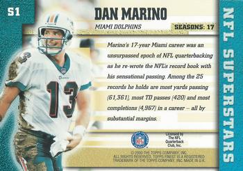2000 Finest - NFL Superstars #S1 Dan Marino Back