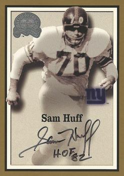 2000 Fleer Greats of the Game - Gold Border Autographs #NNO Sam Huff Front