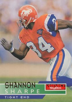 1995 SkyBox Impact #46 Shannon Sharpe Front