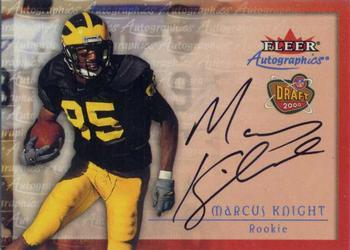 2000 Fleer Tradition - Autographics #NNO Marcus Knight Front