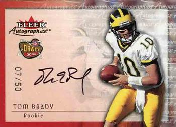 2000 Fleer Tradition - Autographics Gold #NNO Tom Brady Front