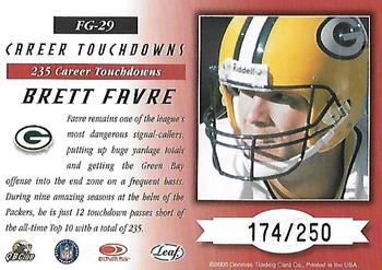 2000 Leaf Certified - Fabric of the Game #FG-29 Brett Favre Back