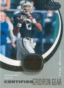 2000 Leaf Certified - Certified Gridiron Gear #CGG TB81H Tim Brown Front