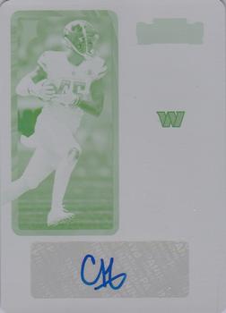 2022 Panini Contenders - Printing Plate Yellow #277 Curtis Hodges Front