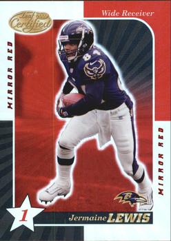 2000 Leaf Certified - Mirror Red #12 Jermaine Lewis Front